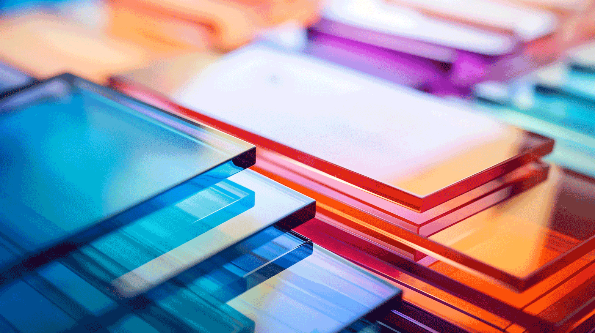 Colorful Glass Plates 