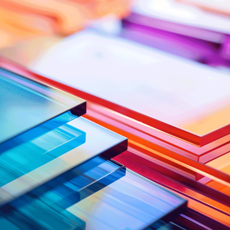 Colorful Glass Plates